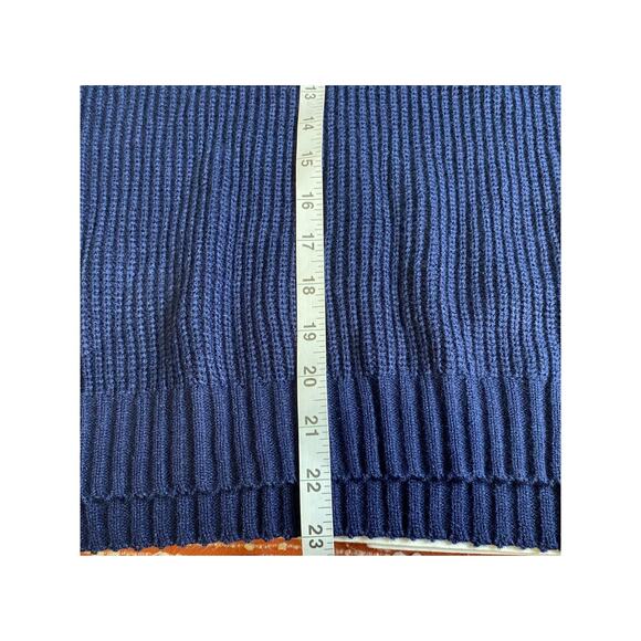 Zaful Women's Dark Blue Turtleneck Sweater with Crochet Sleeves Size Small - Picture 5 of 7